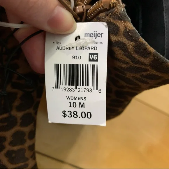 Leopard Print Ankle Boots Block Heel Massini Womens Size 10 NEW WITH TAG - Picture 4 of 7